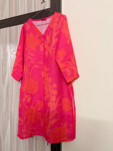 W Vibrant Floral Print Kurta