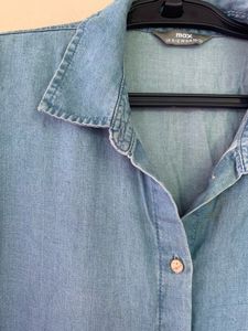 Denim Maxi Shirt Dress