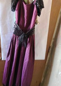 Stunning Sequin &amp; Plum Gown