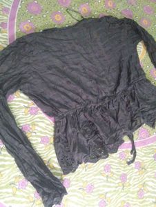 Women's Peplum Tie-Up Top