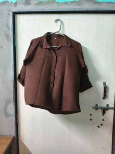 Classic Brown Button-Up Shirt