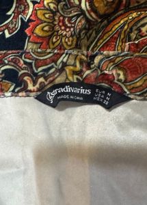Stradivarius Paisley Print Button-Up Mini Dress