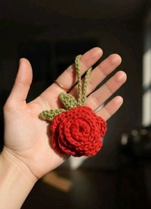Crochet Rose Keychain🌹
