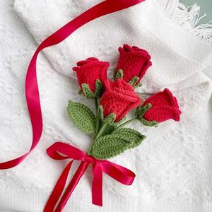 Crochet wine Roses