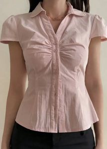 New FItted Y2k shirt adjustable waits