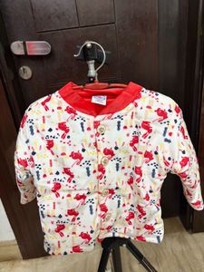 Cute Dog Print Baby Jacket