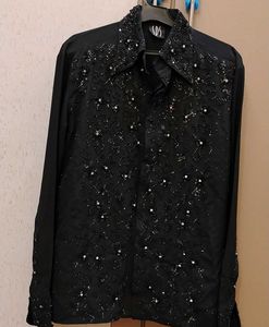 SDS Embellished Black Shirt