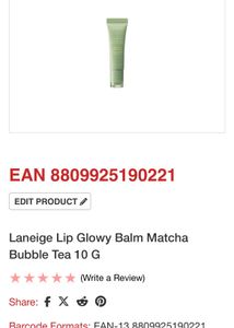 Laneige matcha and taro lip balms