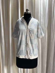 Cute Blue & White Plaid Shirt🧸