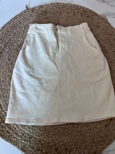 its off white  Denim Mini Skirt