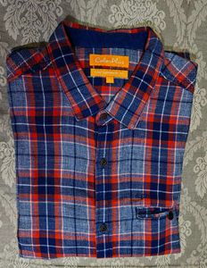 ColorPlus Men's Checked Casual Shirt Large Size