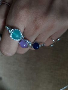 Handmade Wire Wrapped Rings Set
