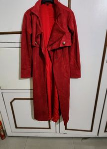 Gorgeous Red Suede Party Coat