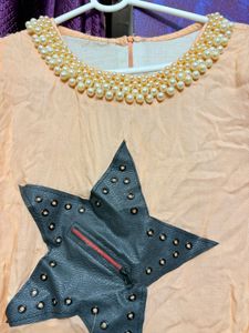 Cute Peach Star Top