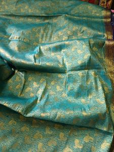 Exquisite Teal Silk Saree