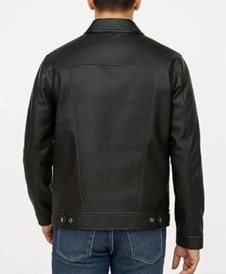 Men's Classic Black faux Leather Jacket