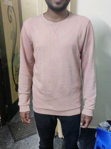 zudio branded Comfortable Pink Crew Neck Sweatshir