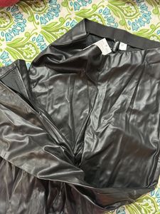 Black Faux Leather Pants