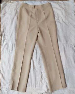 Beige Straight Formal pants