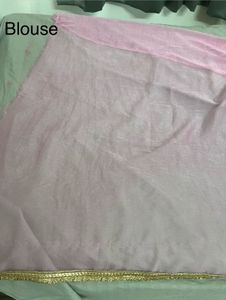 Beautiful Pink Saree with Butterfly Embroidery