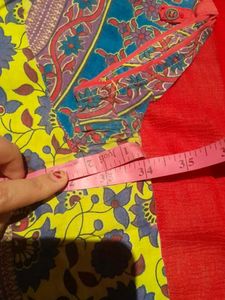BIBA Lime Yellow Straight Bohemian Printed Kurta-S