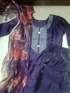 Elegant Purple Kurta Set with Dupatta