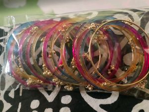 Colorful Beaded Bangles Set