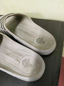 ADDA White &amp; Black Slides/Slippers |Used Condition