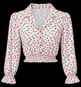 Chic Floral Print Crop Top