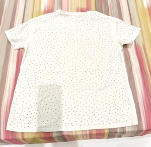 White Embellished Tee