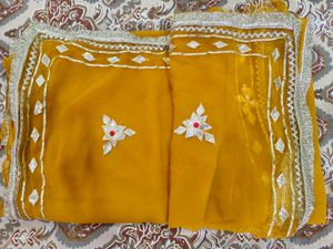 Fully New Gotta patti Saree with blouse mat