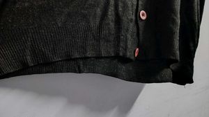 Sleeveless Cardigan black winter warm