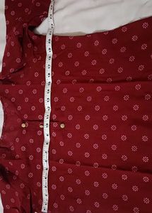 Maroon Floral Kurta top 2