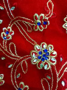 Red And Blue Gown Ethnic(Ramzan Clearance Sale)