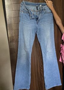 h&m blue bootcut jeans