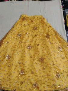 Yellow Embroidered Lehenga Choli Set