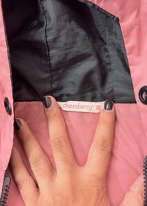 Pink &amp; Black Hooded Windbreaker Jacket