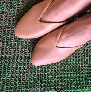 Elegant Nude Mule Heels