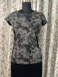 Grey Tie-Dye T-Shirt with Pocket