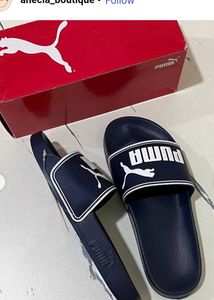 Puma Navy Slides - Comfortable &amp; Stylish