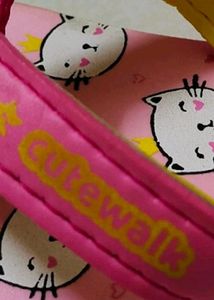 Cutewalk By Babybug Flipflop With Kitty Print