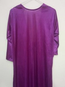 Purple Satin Robe with Lace &amp; inner dress