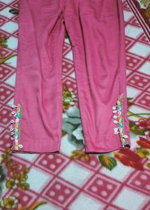 Pink Shalwar Kameez with Shell Trim
