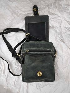 Vintage Style Leather Crossbody Bag