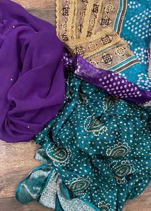 Beautiful Purple Embellished Saree