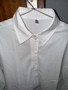 Classic White Button-Up Shirt