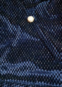 Dark Blue Bodycon Velvet Dress With With Glitter