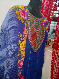 Beautiful Blue Kurta Set with Dupatta