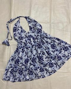 Halter neck Desi Short Kurti