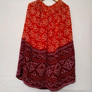 Bandhni Print Lehnga Choli Set(Women)